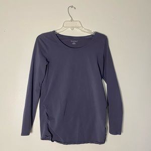 BumpStart Long-Sleeve Grey Maternity Tee (Med)